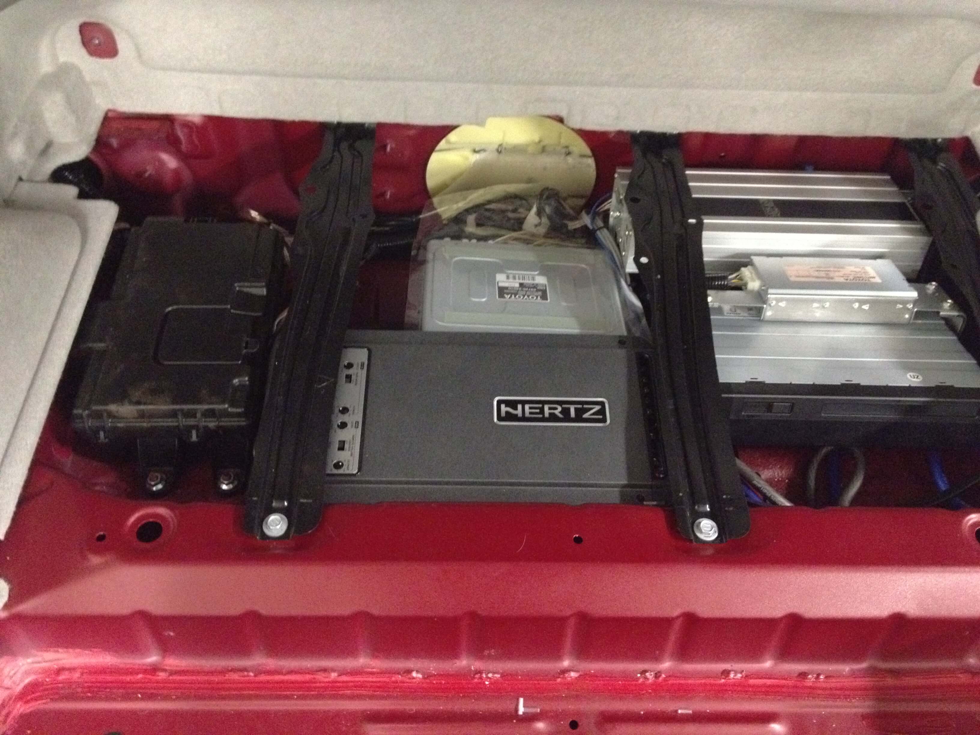 2008 Lexus SC430 gets a custom subwoofer enclosure, amplifier and iPod